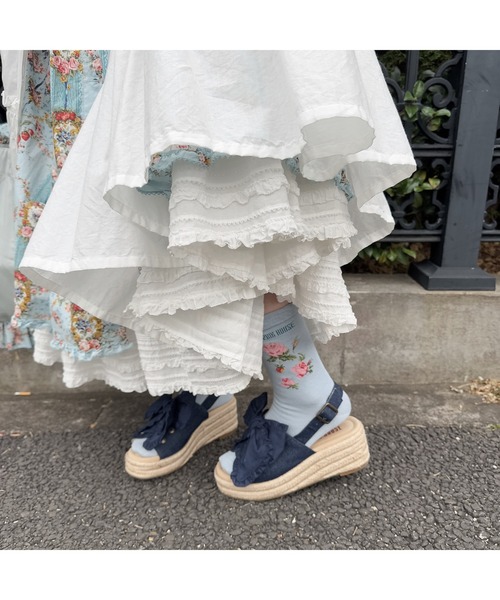 【美品】ピンクハウス半袖ワンピース　フリー PINK HOUSE 「PINK HOUSE」 半袖ワンピース フリー インディゴ