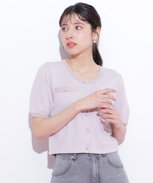 CHANEL♡半袖カーディガン シャネル CHANEL ココボタン 半袖 カーディガン ニット 96P ホワイト