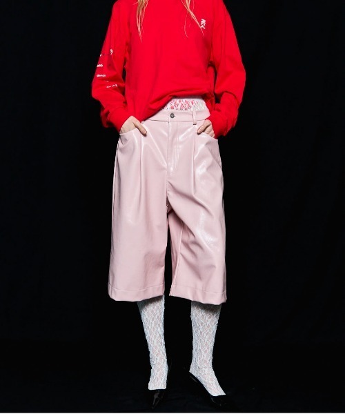 MAISON SPECIAL パンツ Leather Shorts/レザーショートパンツ