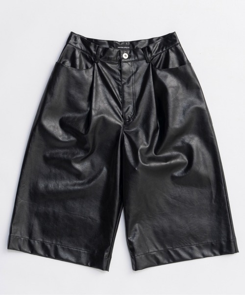 MAISON SPECIAL パンツ Leather Shorts/レザーショートパンツ