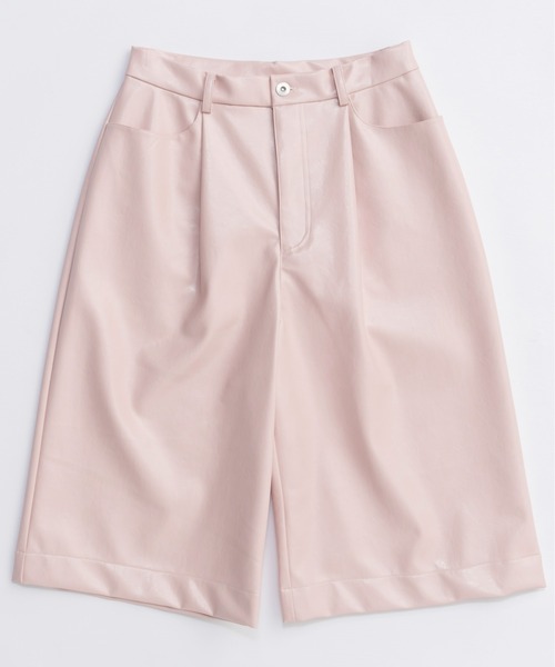 MAISON SPECIAL パンツ Leather Shorts/レザーショートパンツ