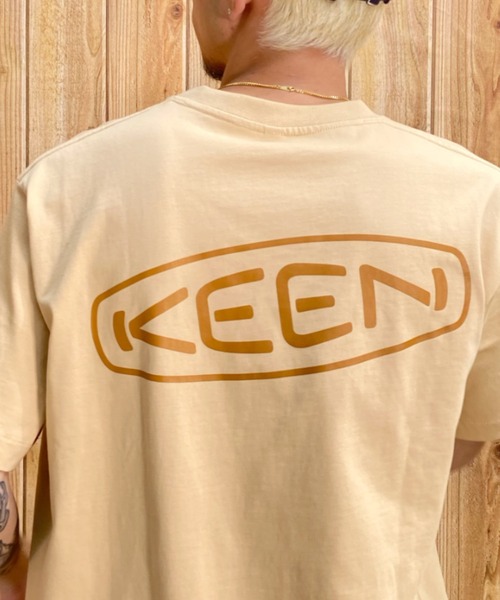 「KEEN」 半袖Tシャツ S ホワイト メンズ