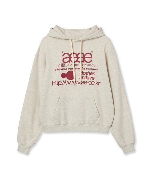 aeae トレーナー スウェット WEB LOGO LOOSED HOODIE レディース