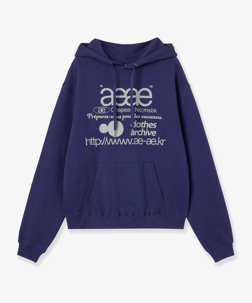 aeae トレーナー スウェット WEB LOGO LOOSED HOODIE レディース