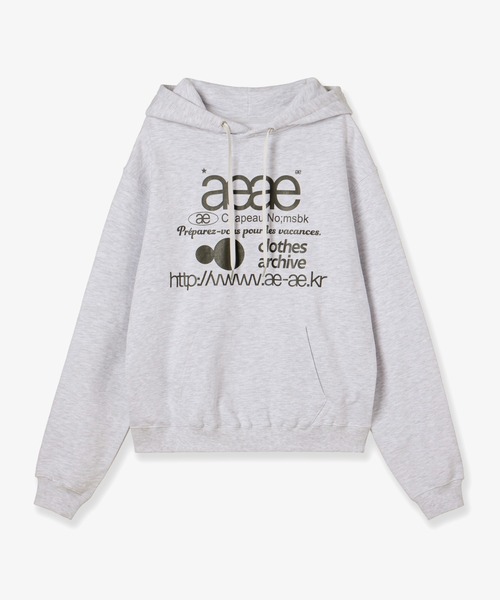 aeae トレーナー スウェット WEB LOGO LOOSED HOODIE レディース