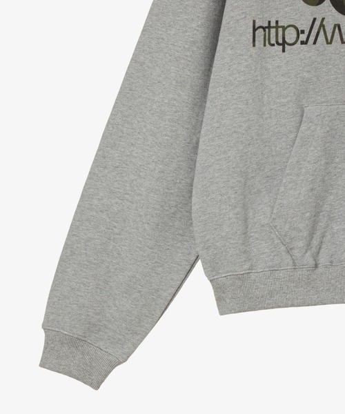 aeae WEB LOGO LOOSED HOODIE 01 ライトグレー aeae トレーナー スウェット 裏起毛 WEB LOGO LOOSED HOODIE