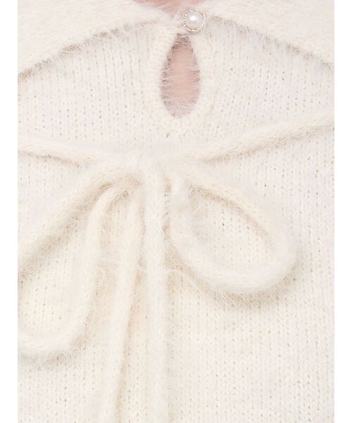 【完売品】EATME シャツカラーアンサンブルニットTOP（オフホワイト） EATME（イートミー） ニット セーター シャツカラーアンサンブルニット