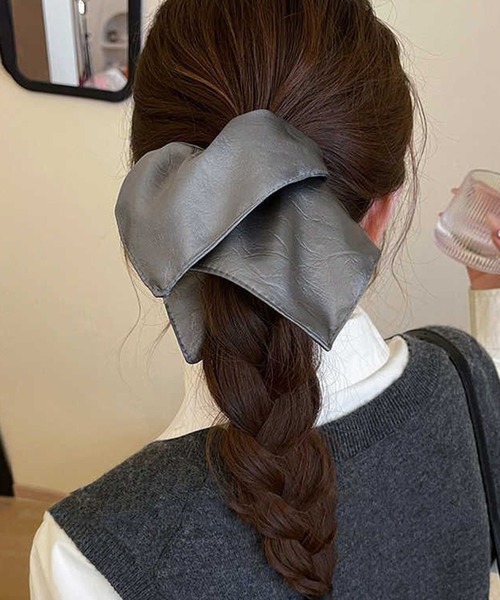 CALIFORNIA OUTFITTERS シュシュ 8B9 レザー調 スクエア ビッグ