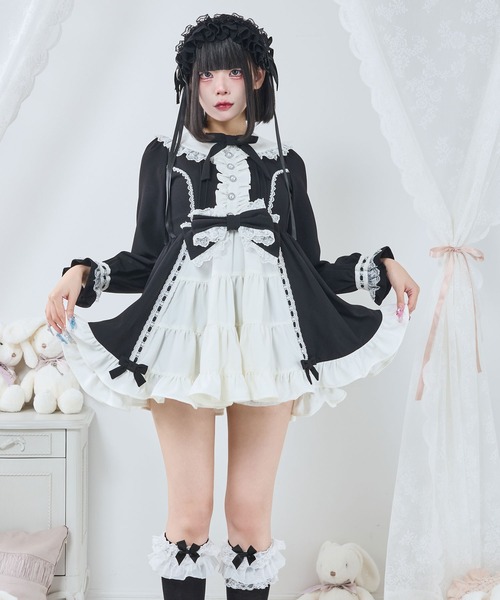 DearMyLove ワンピース プリンセスティアードはしごレースフリル