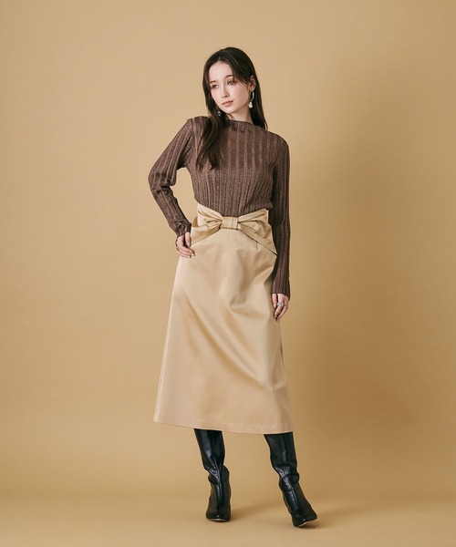オーディア ミューズ（Audie a Muses）/ウエストビッグリボンスカート Audie a Muses（オーディア ミューズ） スカート ウエストビッグリボン