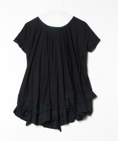 「REKISAMI」 フリル半袖カットソー 36 ネイビー レディース_画像2
