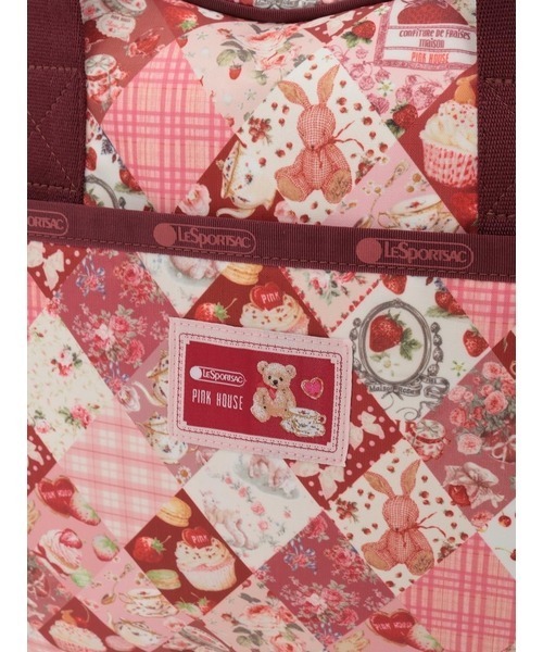 【新品未使用】ピンクハウス 花柄 エプロン パッチワーク ピンク PINK HOUSE（ピンクハウス） ボストンバッグ PH Tea Party SMALL