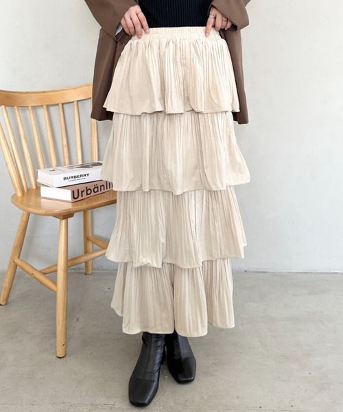 Carmeloティアードフリルロングスカート スカート ティアードフリルロングスカート : ZOZOTOWN Yahoo!店 - 通販
