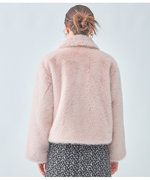 未使用に近い✨バーバリーブルーレーベ】ラムレザーコート 羊毛ファーショートコート PEACH JOHN コート アウター エコファーショートコート レディース