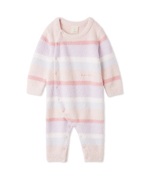 gelato pique ベビー服 ロンパース 「BABY」ベビモコカラフルボーダー