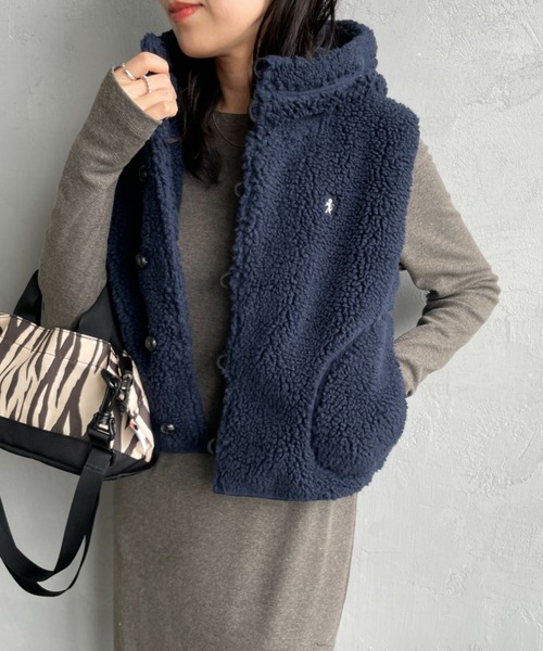 GYMPHLEX（ジムフレックス） ベスト ジレ ボアフード ショートベスト