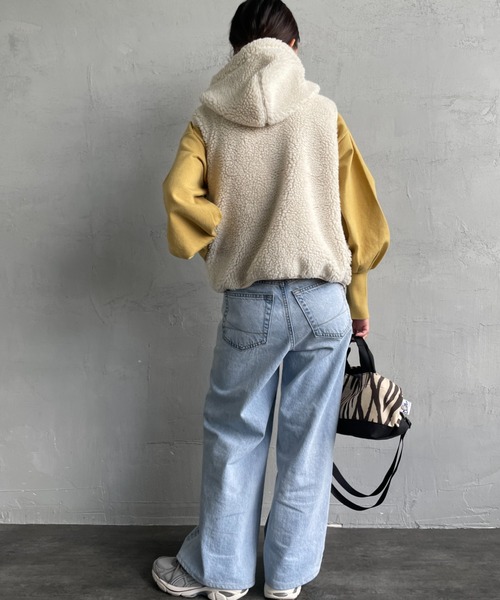 GYMPHLEX（ジムフレックス） ベスト ジレ ボアフード ショートベスト