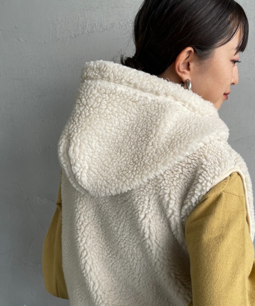 GYMPHLEX（ジムフレックス） ベスト ジレ ボアフード ショートベスト