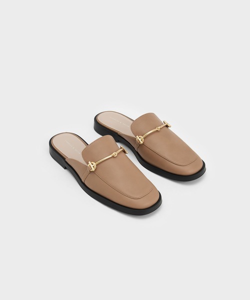 「CHARLES & KEITH」 フラットサンダル 25.5cm ブラック レディース_画像4