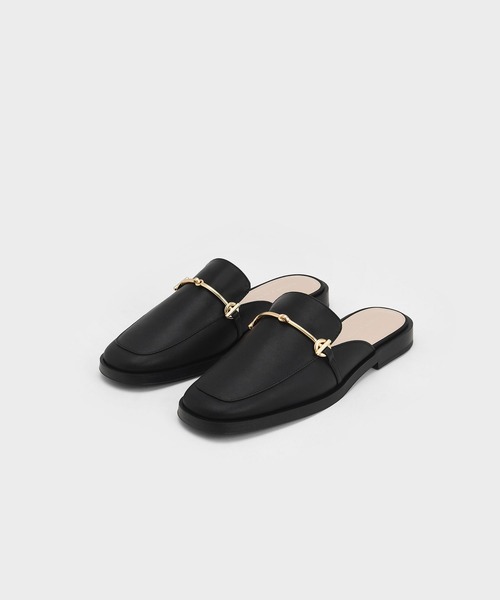 「CHARLES & KEITH」 フラットサンダル 25.5cm ブラック レディース_画像5