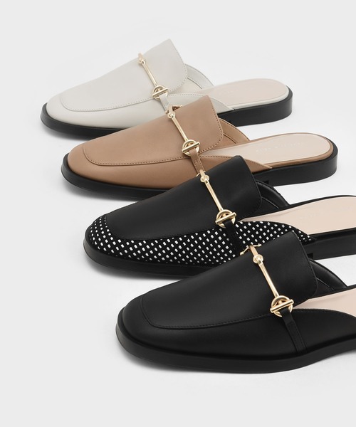 「CHARLES & KEITH」 フラットサンダル 25.5cm ブラック レディース_画像6