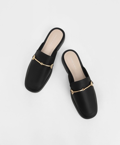 「CHARLES & KEITH」 フラットサンダル 25.5cm ブラック レディース_画像9