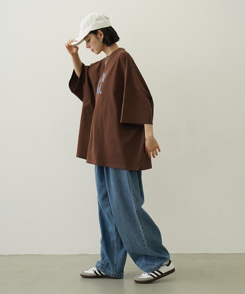 「MILKFED.」 半袖Tシャツ ONE SIZE ネイビー レディース_画像9