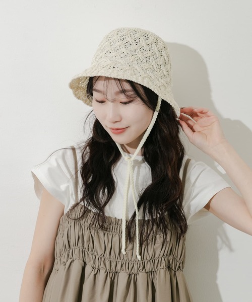 「SMELLY」 ハット - アイボリー レディース_画像4