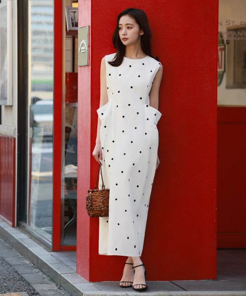 ELFRANK ノースリーブワンピース FREE オフホワイト レディース