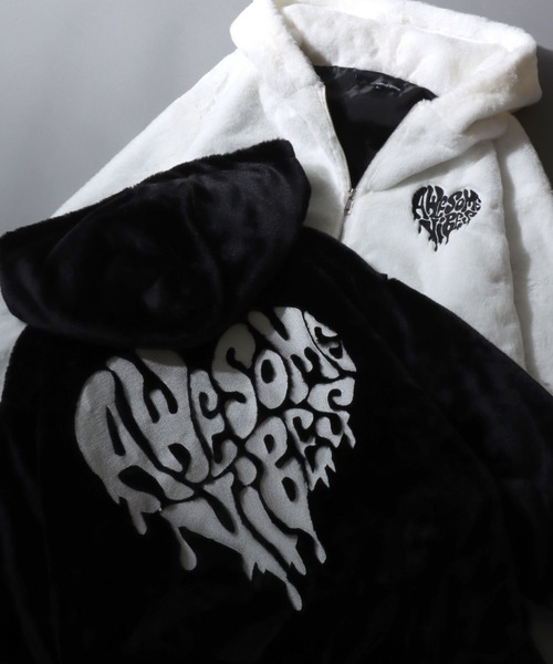SITRY（シトリー） ブルゾン アウター Cross ＆ Heart Logo Fur Zip