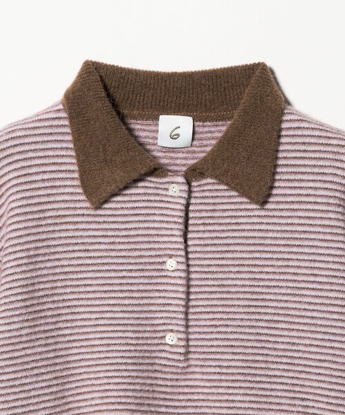 6 ニット セーター 「6(ROKU)」アルパカウールナイロン ポロニット