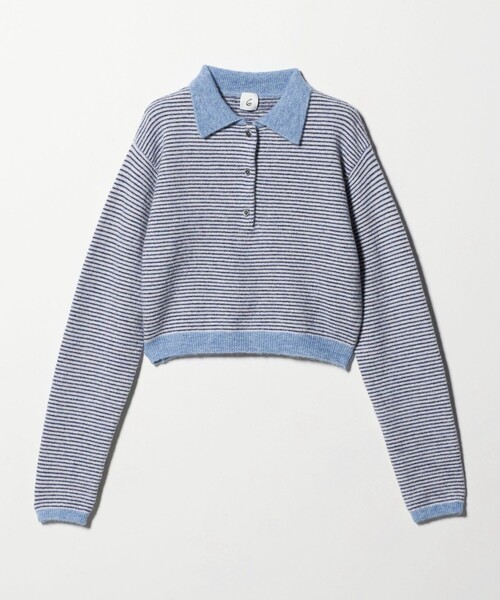 6 ニット セーター 「6(ROKU)」アルパカウールナイロン ポロニット