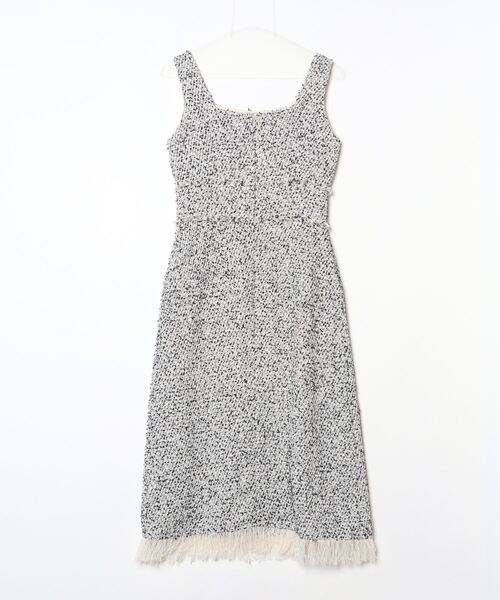 Her lip to フリンジノースリーブワンピース S ブラック レディース