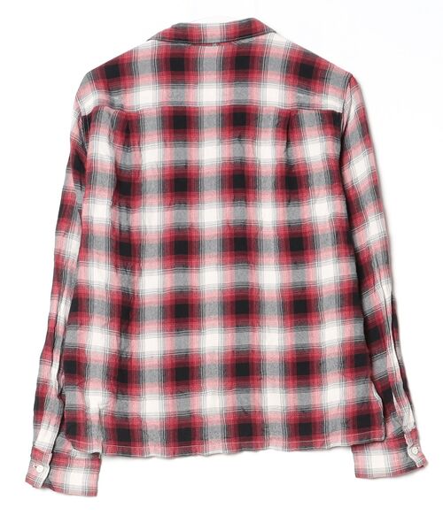 「n(n)」 チェック柄長袖シャツ 3 レッド メンズ_画像2