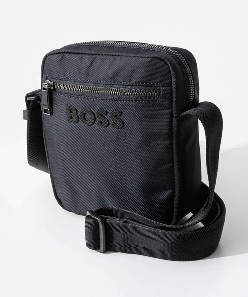 【中古】ヒューゴボス HUGO BOSS キャッチ S ジップ Catch S Zip リサイクルナイロン ショルダーバッグ ブラック BOSS（HUGO BOSS） ショルダーバッグ BOSS Catch 3.0 NS Zip ボス