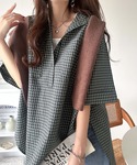 ブラウス シャツ 半袖 体系カバーも叶う♪こな...の詳細画像2