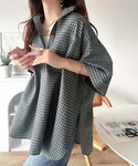 ブラウス シャツ 半袖 体系カバーも叶う♪こな...の詳細画像3