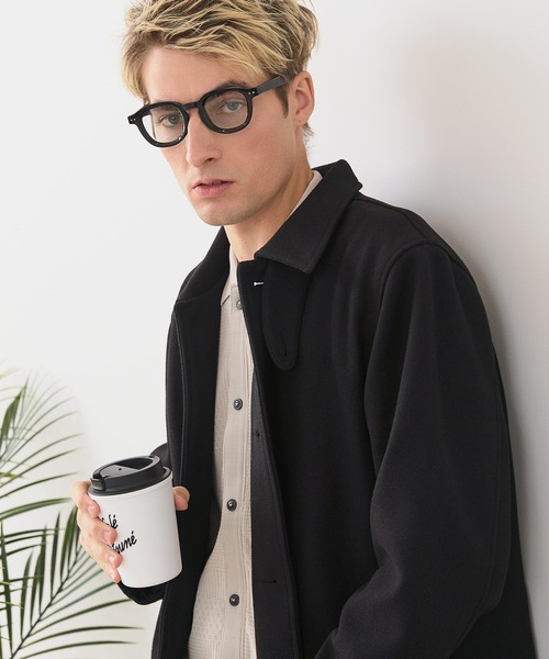 チェスターコート コート 「BLUE STANDARD/ブルースタンダード」圧縮ニット ウールライク バルマカーンコート 軽量 ソフトタッチ