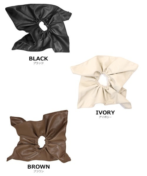 at. シュシュ 「at.」レザーライクスクエアシュシュ : ZOZOTOWN Yahoo