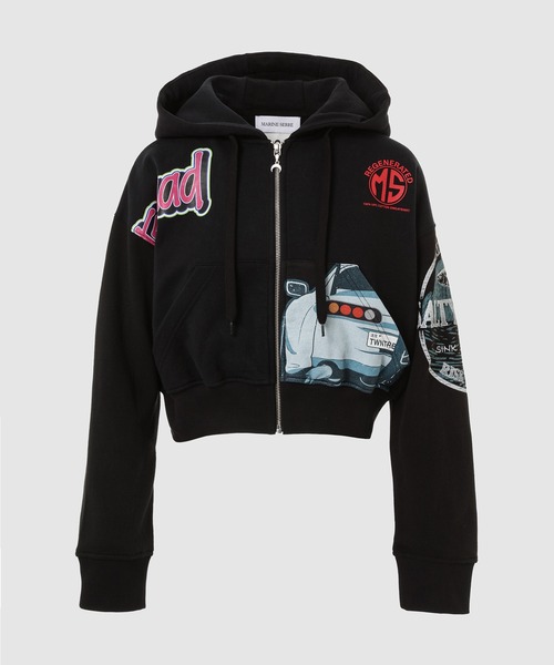 MARINE SERRE（マリーンセル） パーカー REGENERATED GRAPHIC JERSEY
