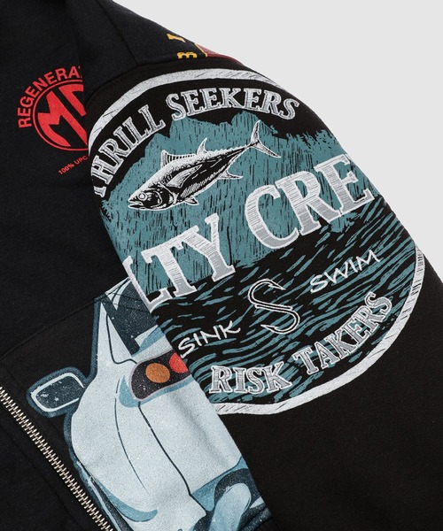 MARINE SERRE（マリーンセル） パーカー REGENERATED GRAPHIC JERSEY