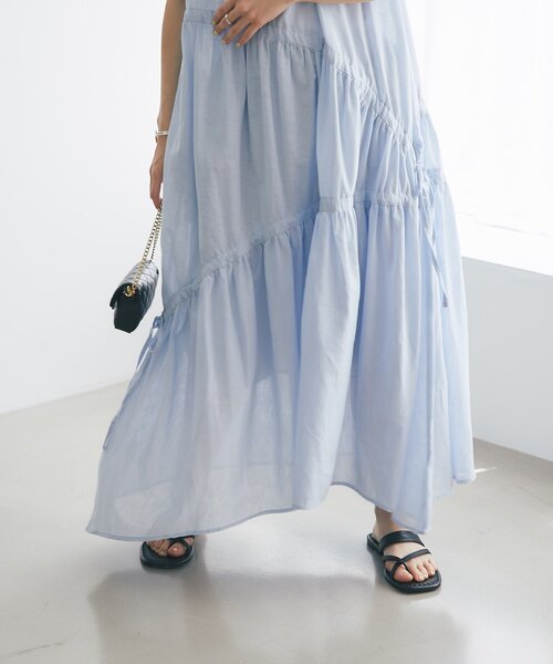 「La boutique BonBon」 ノースリーブワンピース 38 ネイビー レディースの画像