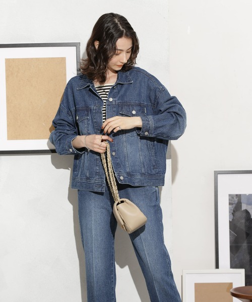 「PICCADILLY」 デニムジャケット FREE ブルー レディース_画像3