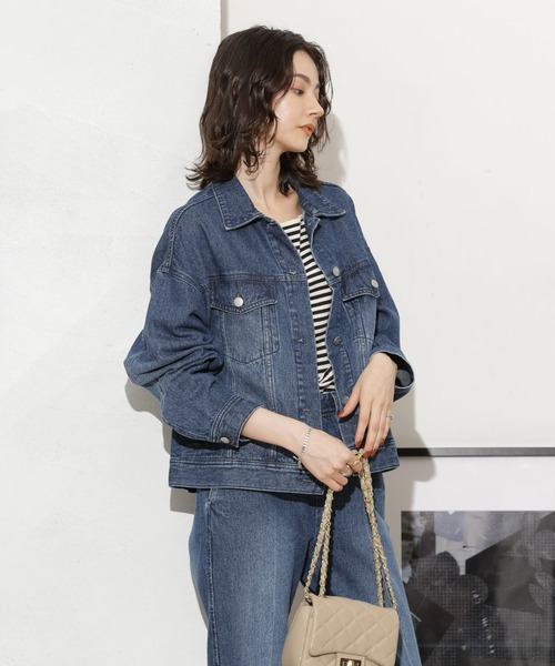 「PICCADILLY」 デニムジャケット FREE ブルー レディース_画像6