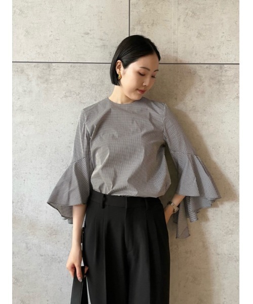 「Mila Owen」 7分袖ブラウス 0 ホワイト レディース_画像3