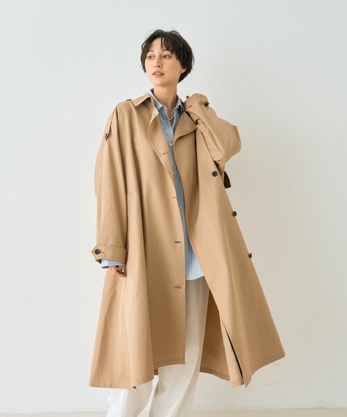 ☘️新品 ルージュヴィフRouge vif リネン スプリングコート Fベージュ Rouge vif（ルージュ ヴィフ） トレンチコート コート 「2サイズ展開