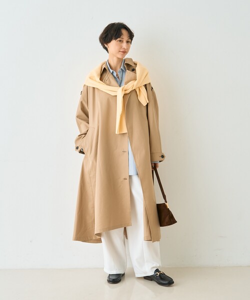 ☘️新品 ルージュヴィフRouge vif リネン スプリングコート Fベージュ ☘️新品 ルージュヴィフRouge vif リネン スプリングコート Fベージュ