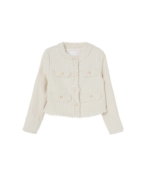 Her lip to ツイードジャケット S ホワイト レディース : ZOZOTOWN