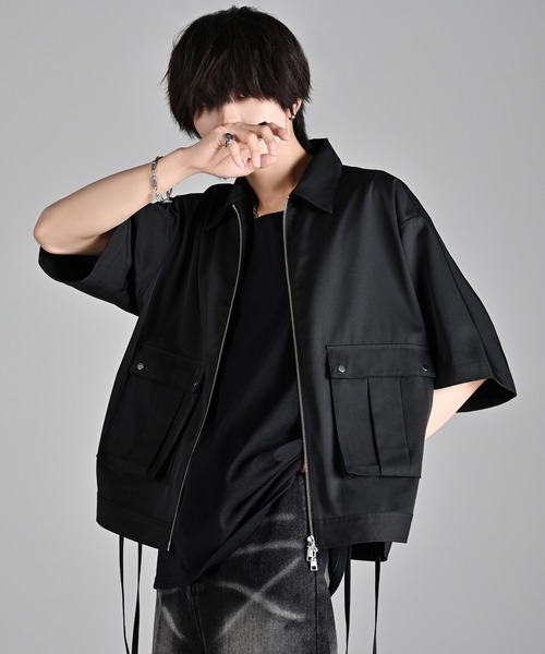 「ADRER」 半袖シャツ S グレー メンズ_画像4