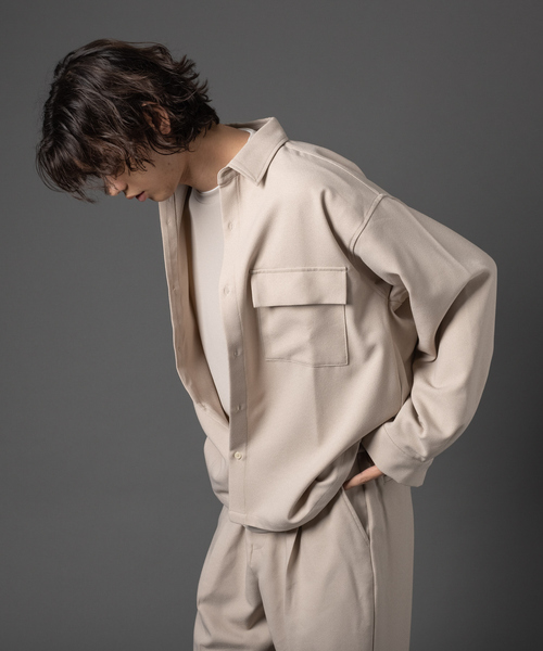 「MYSELF ABAHOUSE」 長袖シャツ 46 チャコールグレー メンズ_画像3